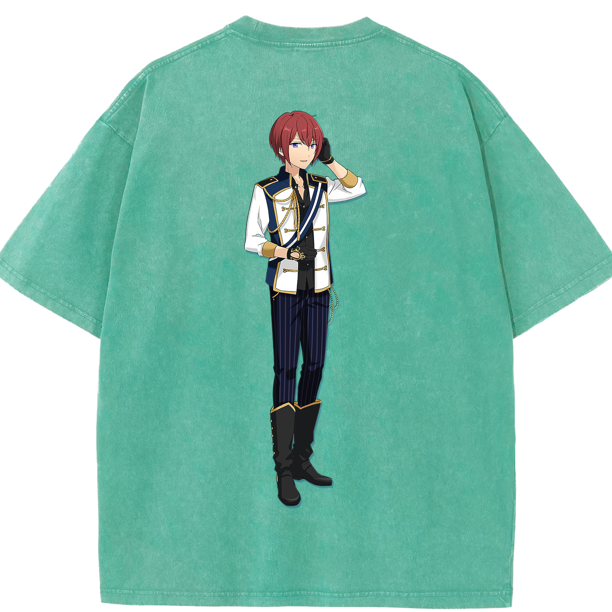 （画像用） あんさんぶるスターズ! Ensemble Stars 綿100% ヴィンテージ風 半袖Tシャツ（背面プリント）